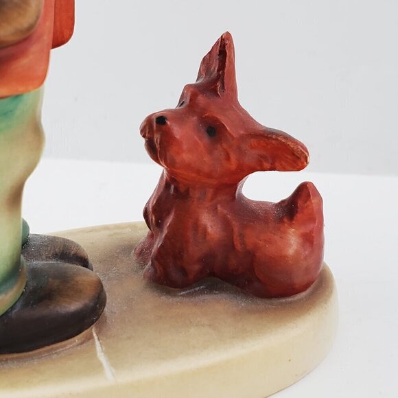 MJ Hummel Vintage West Germany Figurine Fiddler Boy Pet Dog Terrier 5+" - Picture 2 of 12